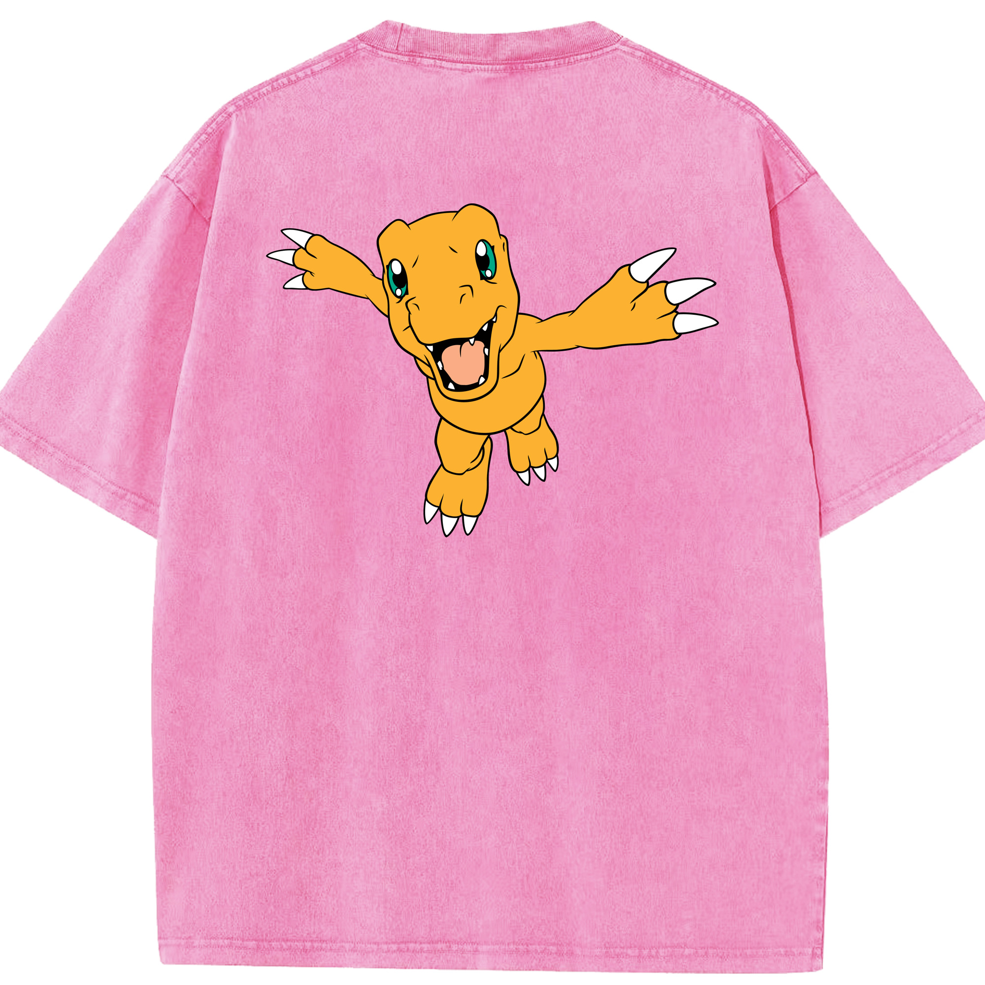 （画像用） Digimon デジタルモンスター/デジモン 綿100% ヴィンテージ風 半袖Tシャツ（背面プリント）